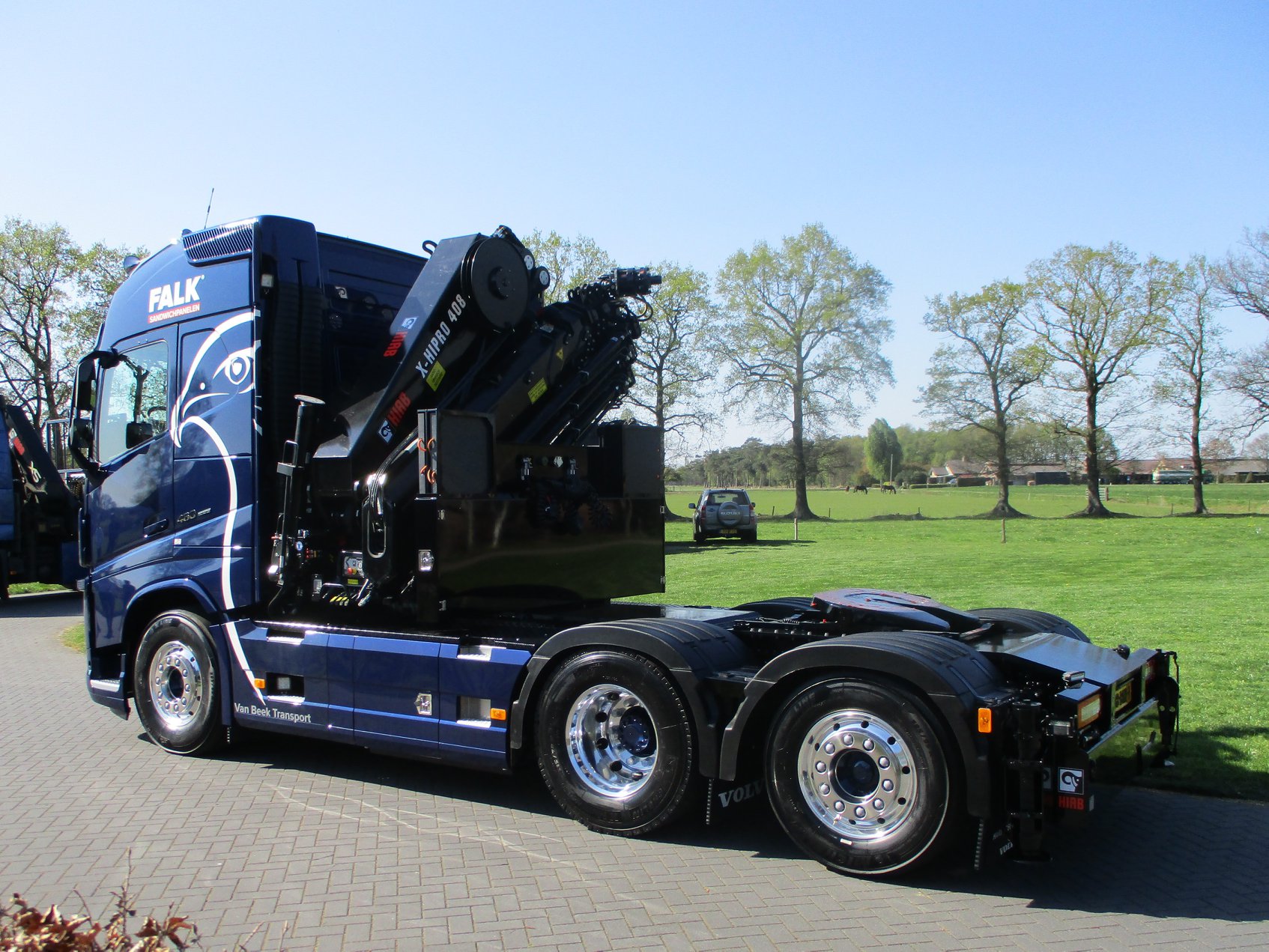 Hiab X Hipro E Autolaadkraan Op Een Volvo Fh