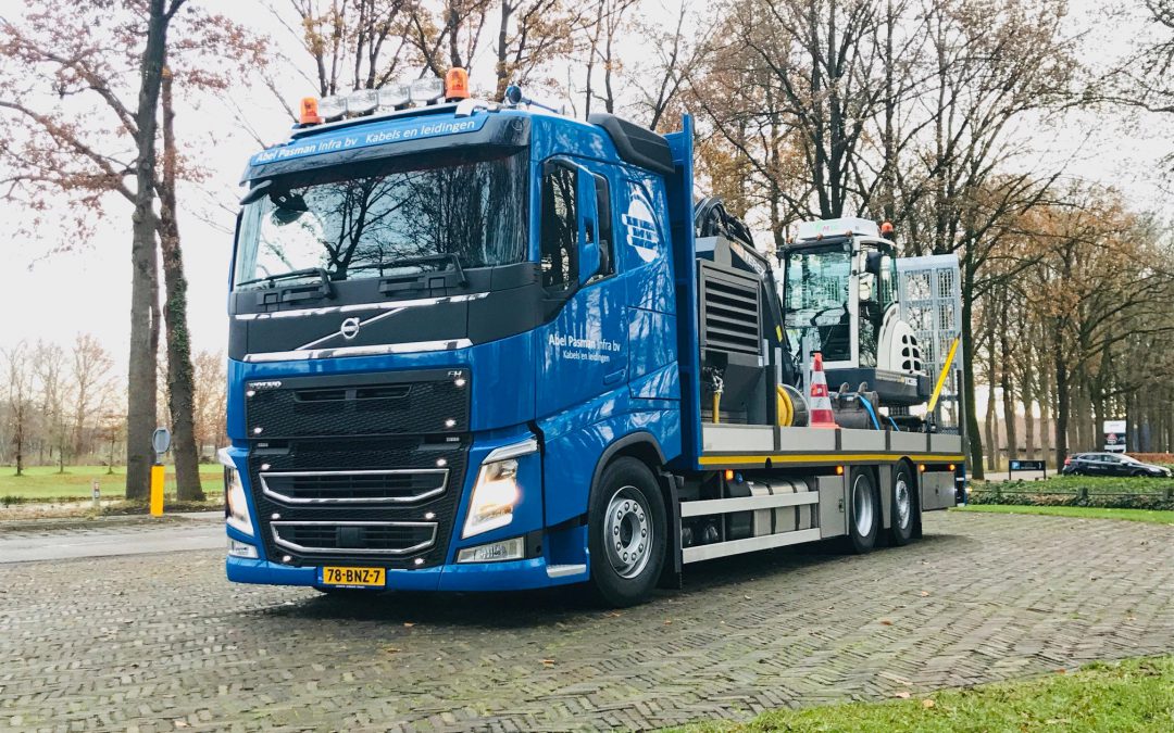 Open laadbak op een Volvo FH