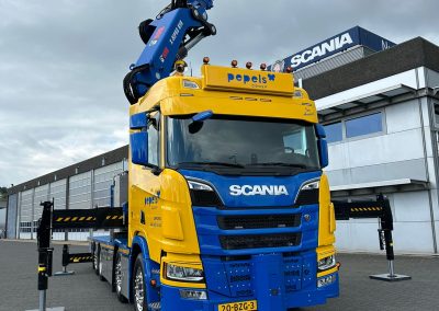 Deelbare W-floor op Scania R660 met Hiab X-HiPro 858 E-8 met Jib en lier