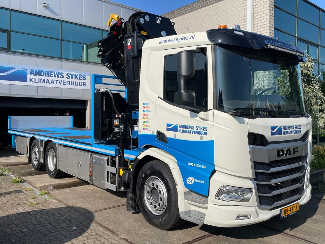 W-floor met Hiab X-HiPro 558 op Daf XD